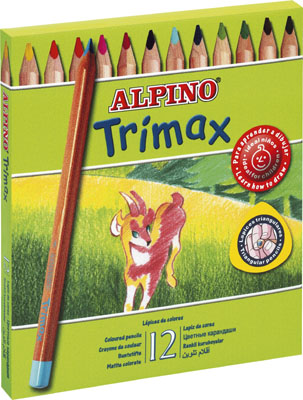 Grube kredki Trimax o przekroju trójkątnym (AL000113)