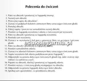 Materiał wyrazowo-obrazkowy do utrwalania poprawnej wymowy głosek sz, ż, cz, dż