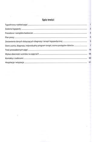 Dziennik zajęć logopedy