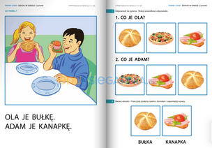 Pewny start. Dzisiaj w szkole. Poznajemy Olę i Adama. Czytanki