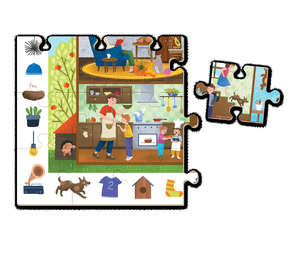Kapitan Nauka. Puzzle obserwacyjne. W domu (od 4 lat) (54 elementy + plakat XXL)