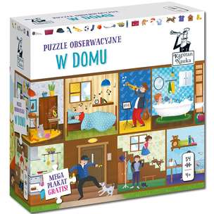 Kapitan Nauka. Puzzle obserwacyjne. W domu (od 4 lat) (54 elementy + plakat XXL)