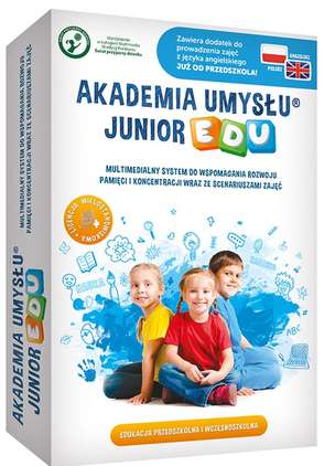 Akademia Umysłu. JUNIOR EDU. Wersja Z DODATKIEM służącym do prowadzenia zajęć z języka angielskiego - Multimedialny system do wspomagania rozwoju pamięci i koncentracji wraz ze scenariuszami zajęć (wielostanowiskowy program komputerowy)