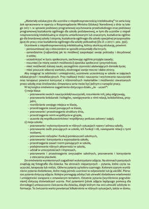 Materiały edukacyjne dla uczniów z niepełnosprawnością intelektualną. Ja jako uczeń
