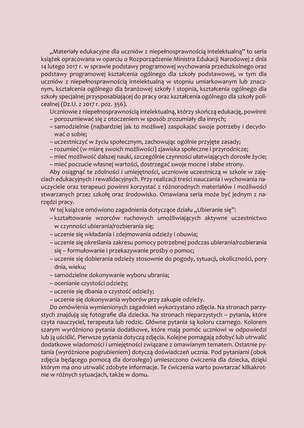 Materiały edukacyjne dla uczniów z niepełnosprawnością intelektualną. UBIERANIE SIĘ