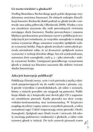 Dźwięki mowy, rytm i ruch. Piosenki z zabawami kształcącymi słuch fonemowy, sprawność ruchową i ruchowo-słuchową (z 2 płytami CD)