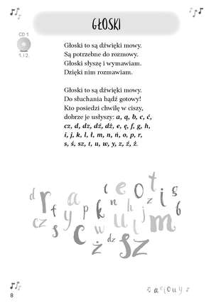 Dźwięki mowy, rytm i ruch. Piosenki z zabawami kształcącymi słuch fonemowy, sprawność ruchową i ruchowo-słuchową (z 2 płytami CD)