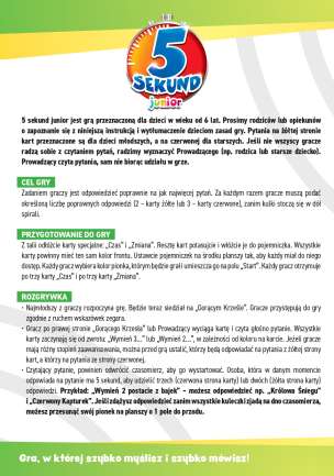 5 sekund Junior 2.0 (edycja specjalna) - gra edukacyjna