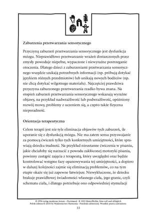 Sensorycznie każdego dnia. Propozycje zajęć dla dzieci z zaburzeniami przetwarzania sensorycznego