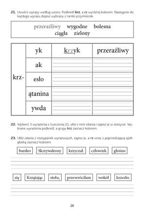 Ortotrening. Ćwiczenia ortograficzne dla uczniów z dysortografią i nie tylko - RZ-Ż