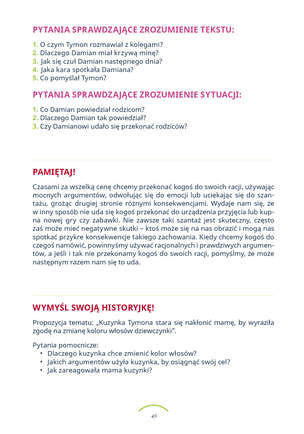 Tymon rozumie innych. Historyjki społeczne o tym, jak się zachować w różnych sytuacjach życia codziennego