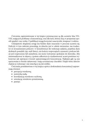 UWAGA. Koncentruję się! Część III. Ćwiczenia na koncentrację i spostrzegawczość dla uczniów klas VII–VIII