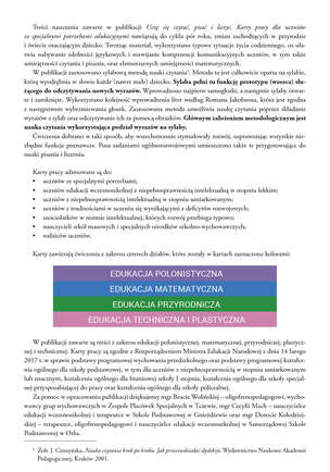 Uczę się czytać, pisać i liczyć. Karty pracy dla uczniów ze specjalnymi potrzebami edukacyjnymi. Część 3