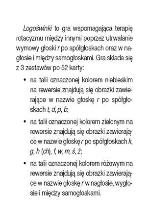 Logoświnki. Logopedyczna gra karciana