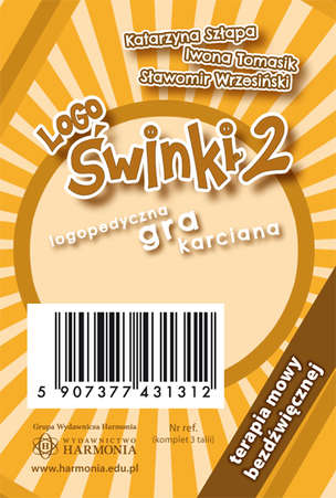 Logoświnki 2. Terapia mowy bezdźwięcznej. Logopedyczna gra karciana