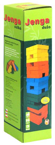 Jenga duża XL (kolorowe drewno)