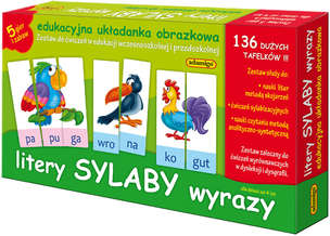 Litery Sylaby Wyrazy - edukacyjna układanka obrazkowa