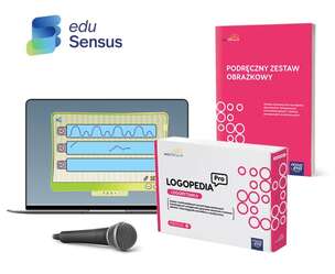 EduSensus Logopedia PRO. LOGORYTMIKA - Zestaw ćwiczeń kształtujących umiejętności językowo-słuchowo-ruchowe dziecka + mikrofon
