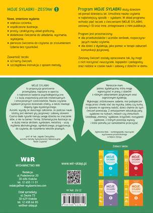 Moje sylabki - wczesna nauka czytania metodą symultaniczno-sekwencyjną. Zestaw 1