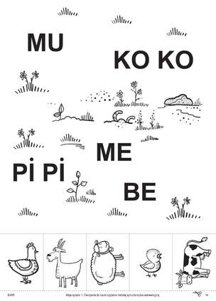 Moje sylabki - wczesna nauka czytania metodą symultaniczno-sekwencyjną. Zestaw 1