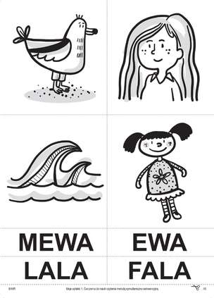 Moje sylabki - wczesna nauka czytania metodą symultaniczno-sekwencyjną. Zestaw 1