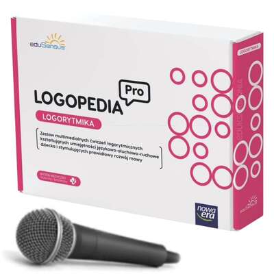 EduSensus Logopedia PRO. LOGORYTMIKA - Zestaw ćwiczeń kształtujących umiejętności językowo-słuchowo-ruchowe dziecka + mikrofon