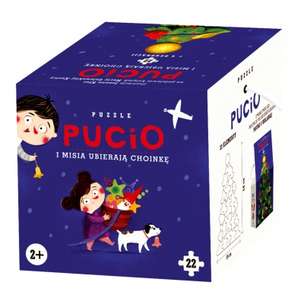 Pucio. Puzzle: Pucio i Misia ubierają choinkę