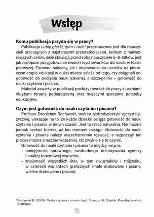 Lubię głoski, rytm i ruch! Ćwiczenia uwagi słuchowej, koordynacji słuchowo-ruchowej oraz syntezy i analizy słuchowej (z płytą CD)