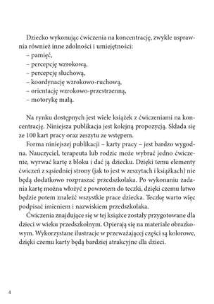 Karty pracy na koncentrację. Edukacja przedszkolna