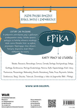 Lektury jak malowane. Graficzne karty pracy dla liceum i technikum - Epika