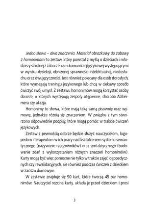Jeno słowo - dwa znaczenia. Materiał obrazkowy do zabawy z homonimami