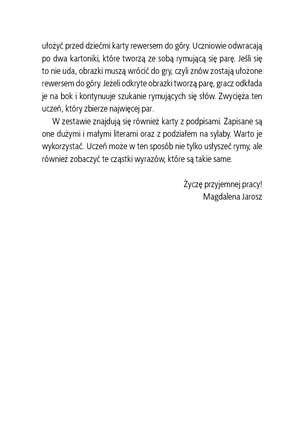 Mak i rak. Materiały do zabawy z rymami