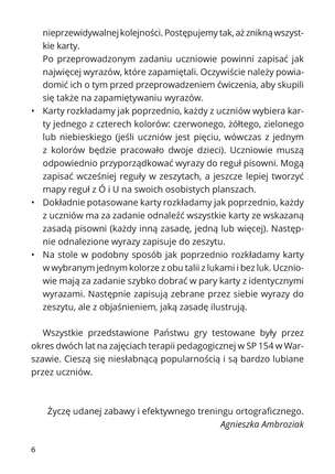 Ortograficzne gry karciane Ó i U dla uczniów klas IV-VIII