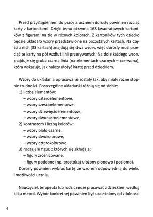 Doskonały wzrok. Ułóż wzory. Materiały do ćwiczenia percepcji wzrokowej