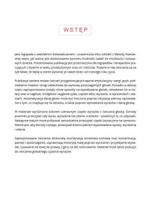 Ćwiczenia wprowadzające i utrwalające głoski J, L