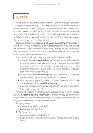 Matematyczne karty pracy dla uczniów ze specjalnymi potrzebami edukacyjnymi. Część 1