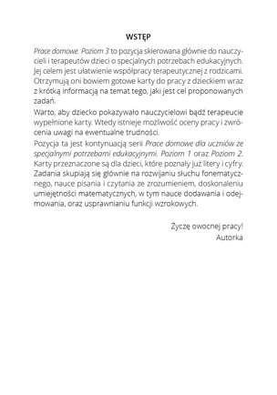 Prace domowe dla uczniów ze specjalnymi potrzebami edukacyjnymi. Poziom 3