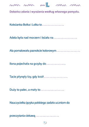 Zdania obrazkowo-wyrazowe. Materiał do terapii głosek r, l, li, j