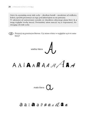 Rzuć okiem na litery: A, O, U, Ó, E, I, Y. Ćwiczenia doskonalące percepcję wzrokową na materiale literowym