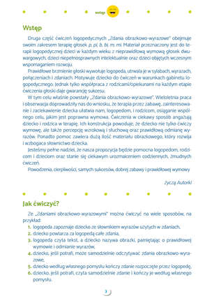 Zdania obrazkowo-wyrazowe. Materiał do terapii głosek p, pi, b, bi, m, mi