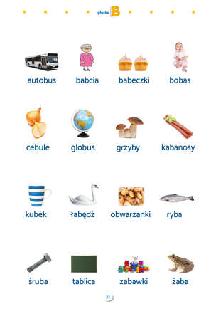 Zdania obrazkowo-wyrazowe. Materiał do terapii głosek p, pi, b, bi, m, mi