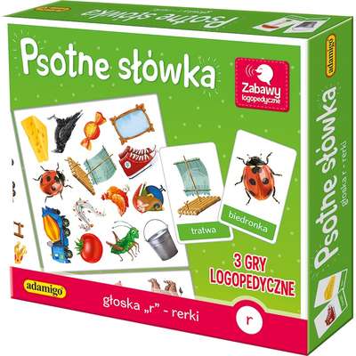 Psotne słówka. Głoska R - rerki. 3 gry logopedyczne
