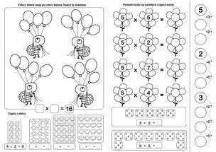 Tabliczka mnożenia. Działania, ćwiczenia