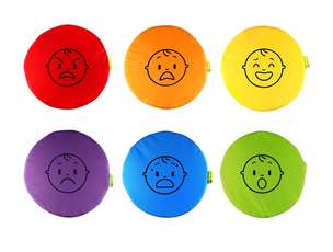 Poduszki siedziska Emocje - zestaw 6 sztuk