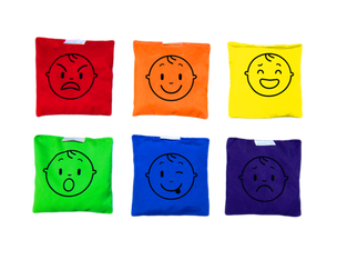 Woreczki gimnastyczne z nadrukiem Emocje - zestaw 6 sztuk