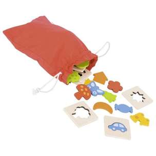 Memo dotykowe w woreczku - dopasuj kształty (56968)