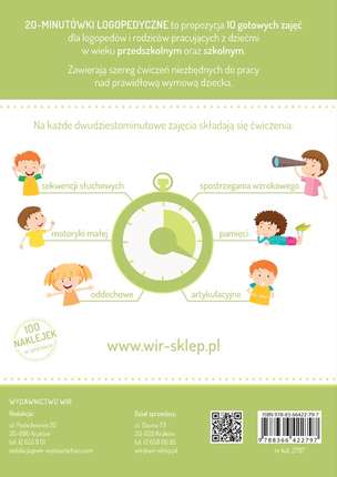 20-minutówki logopedyczne. Zestaw 2. Szereg szumiący (z naklejkami)