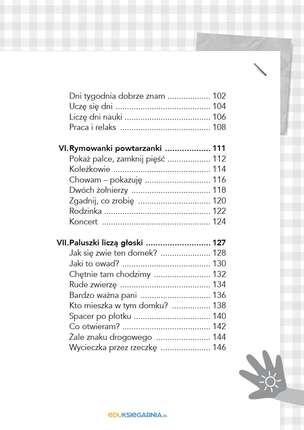 Ja was, palce, dobrze znam! Liczby, liczebniki, dni tygodnia i głoski ‒ ćwiczenia paluszkowe z wierszykami