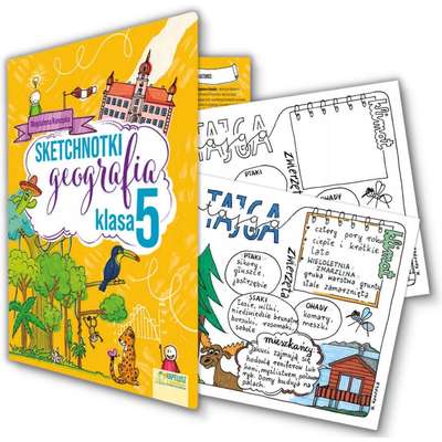 Sketchnotki. Geografia klasa 5 - graficzne karty pracy