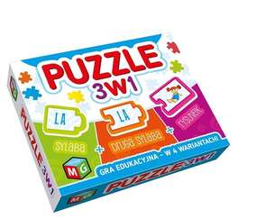 Puzzle 3w1 - gra edukacyjna w 4 wariantach